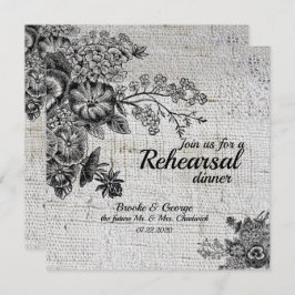  zwarte/grijze bloemen repetitie binnenste Kaart