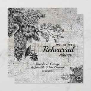  zwarte/grijze bloemen repetitie binnenste Kaart