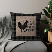 Zwarte Grijze Boerderij Verse Eieren Kip Jutezak