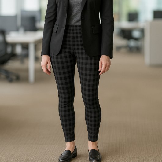 Zwarte Grijze Buffalo-speldenMode Leggings