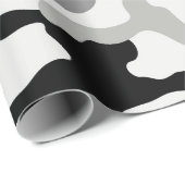 Zwarte & grijze Camo Cadeaupapier (Rol Hoek)