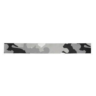 Zwarte & grijze Camo  Satijnen Lint