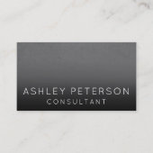 Zwarte grijze cementombre minimale typografie visitekaartje (Voorkant)