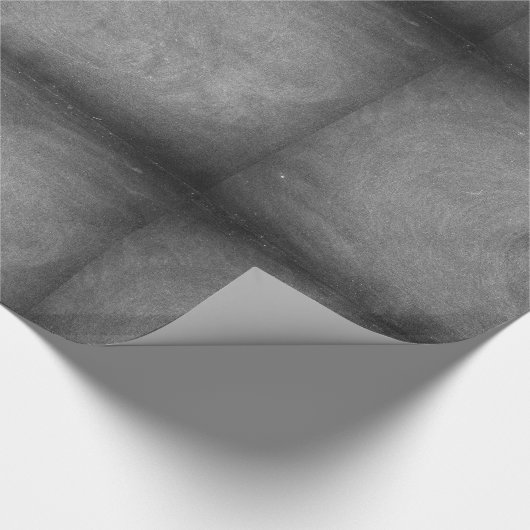 Zwarte Grijze Chalkboard Blackboard Achtergrond Cadeaupapier (Hoek)