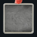 Zwarte Grijze Chalkboard Blackboard Achtergrond Metalen Ornament<br><div class="desc">Zwart grijs bord Blackboard achtergrond,  je kunt afbeeldingen uploaden en tekst toevoegen</div>