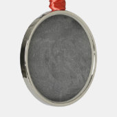 Zwarte Grijze Chalkboard Blackboard Achtergrond Metalen Ornament (Rechts)