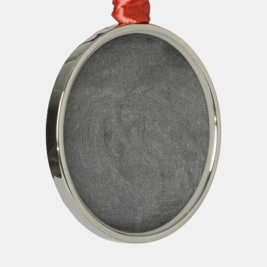Zwarte Grijze Chalkboard Blackboard Achtergrond Metalen Ornament (Rechts)