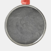 Zwarte Grijze Chalkboard Blackboard Achtergrond Metalen Ornament (Voorkant)