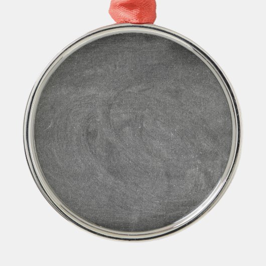 Zwarte Grijze Chalkboard Blackboard Achtergrond Metalen Ornament (Voorkant)