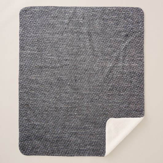 zwarte grijze doek sherpa deken (Voorkant)