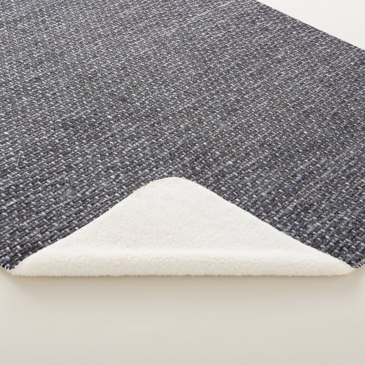 zwarte grijze doek sherpa deken (3/4)