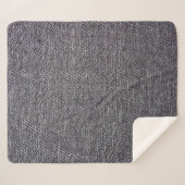 zwarte grijze doek sherpa deken (Voorkant (horizontaal))