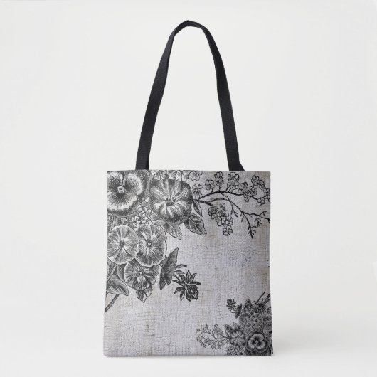  zwarte/grijze drijvende Canvas tas (Voorkant)