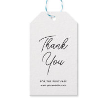 Zwarte Grijze Elegante Zakelijke Bedankcadeautags