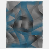 Zwarte grijze en blauwe rimpels, met gradiëntdelen fleece deken (Voorkant)