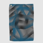 Zwarte grijze en blauwe rimpels, met gradiëntdelen golfhanddoek (Voorkant)