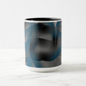 Zwarte grijze en blauwe rimpels, met gradiëntdelen mok (Midden)