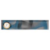 Zwarte grijze en blauwe rimpels, met gradiëntdelen naambordje (Voorkant)