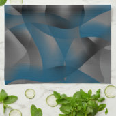 Zwarte grijze en blauwe rimpels, met gradiëntdelen theedoek (Gevouwen)