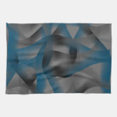 Zwarte grijze en blauwe rimpels, met gradiëntdelen theedoek (Horizontaal)