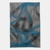 Zwarte grijze en blauwe rimpels, met gradiëntdelen theedoek (Verticaal)