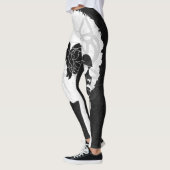 Zwarte, grijze en graffiti-afro leggings (Links)