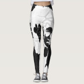 Zwarte, grijze en graffiti-afro leggings (Voorkant)