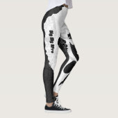 Zwarte, grijze en graffiti-afro leggings