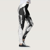 Zwarte, grijze en graffiti-afro leggings (Rechts)