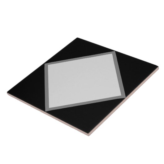 Zwarte grijze en witte ruitvormige tegel tegeltje (Zijkant)