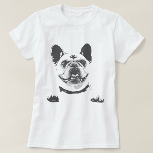  zwarte grijze Franse bulledog Graphic T-Shirt (Design voorkant)