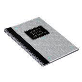 zwarte & grijze geometrische focus notitieboek (Rechterzijde)