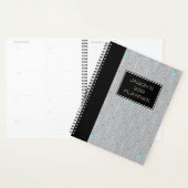  zwarte & grijze geometrische focus planner (Display)