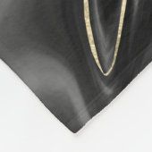 Zwarte Grijze Goud Marmer #1 Fleece Deken (Hoek)
