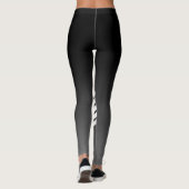 zwarte grijze gradiënt, monogrammen leggings (Achterkant)
