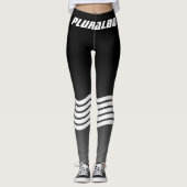 zwarte grijze gradiënt, monogrammen leggings (Voorkant)