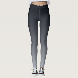 Zwarte grijze gradiënt. Ombre. Leggings