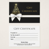 Zwarte, grijze kerstboomblaasjes met blauwe kaart (Voorkant /achterkant)