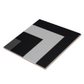 Zwarte/grijze kleurhoek (MB) Tegeltje (Zijkant)