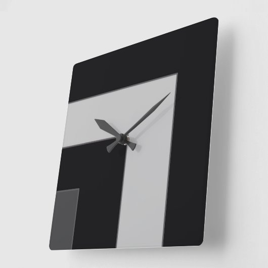 Zwarte/grijze kleurhoek (MB) Vierkante Klok (Hoek)