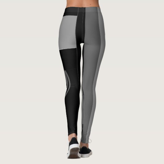 Zwarte grijze Leggings (Achterkant)