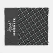 Zwarte grijze moderne minimale rustige herfst wint fleece deken (Voorkant (Horizontaal))