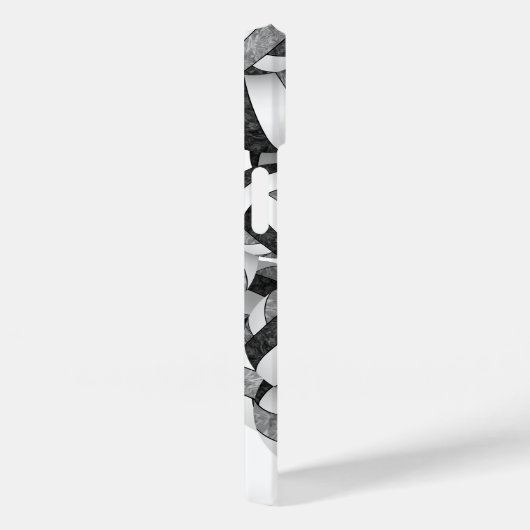 Zwarte grijze monogrammen volleybal meisjes Case-Mate iPhone case (Achterkant / Rechts)