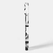 Zwarte grijze monogrammen volleybal meisjes Case-Mate iPhone case (Achterkant / Links)