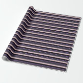 zwarte grijze strepen cadeaupapier (Uitgerold)
