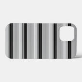 Zwarte grijze strepen leuk Case-Mate iPhone case (Achterkant (horizontaal))