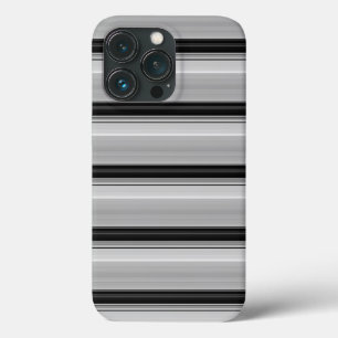 Zwarte grijze strepen leuk Case-Mate iPhone case