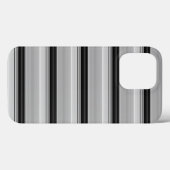 Zwarte grijze strepen leuk Case-Mate iPhone case (Achterkant (horizontaal))