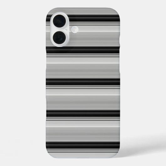 Zwarte grijze strepen leuk Case-Mate iPhone case (Achterkant)