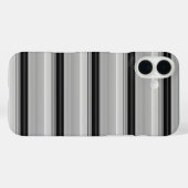 Zwarte grijze strepen leuk Case-Mate iPhone case (Achterkant (horizontaal))